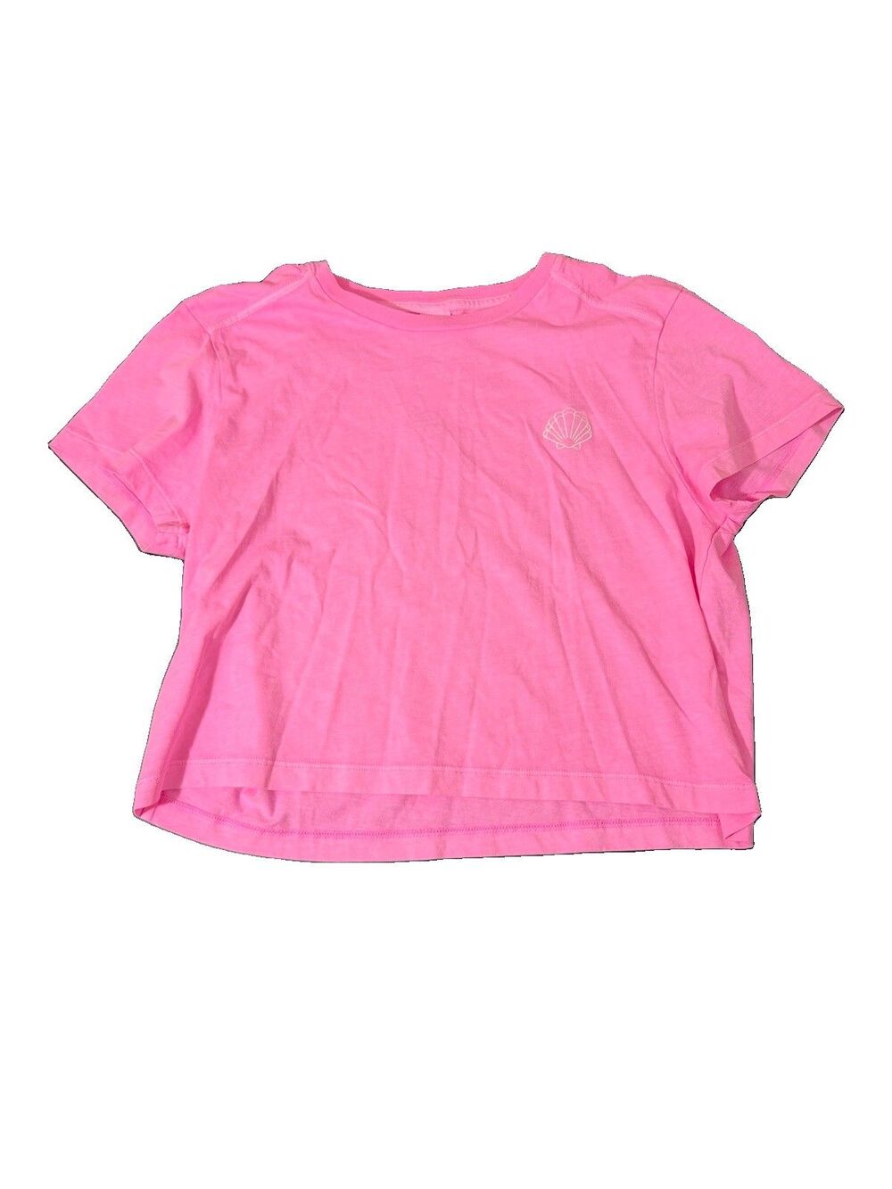 Victoria’s Secret PINK Campus Cotton Cropped Tee Women’s Medium Pink Shell